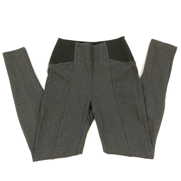 Zara Pants - Zara Grey Heather Color Block Thick Leggings